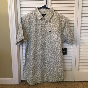 O’Neill Floral Sage Green Men's Button Down Casual Shirt NWT Size S
